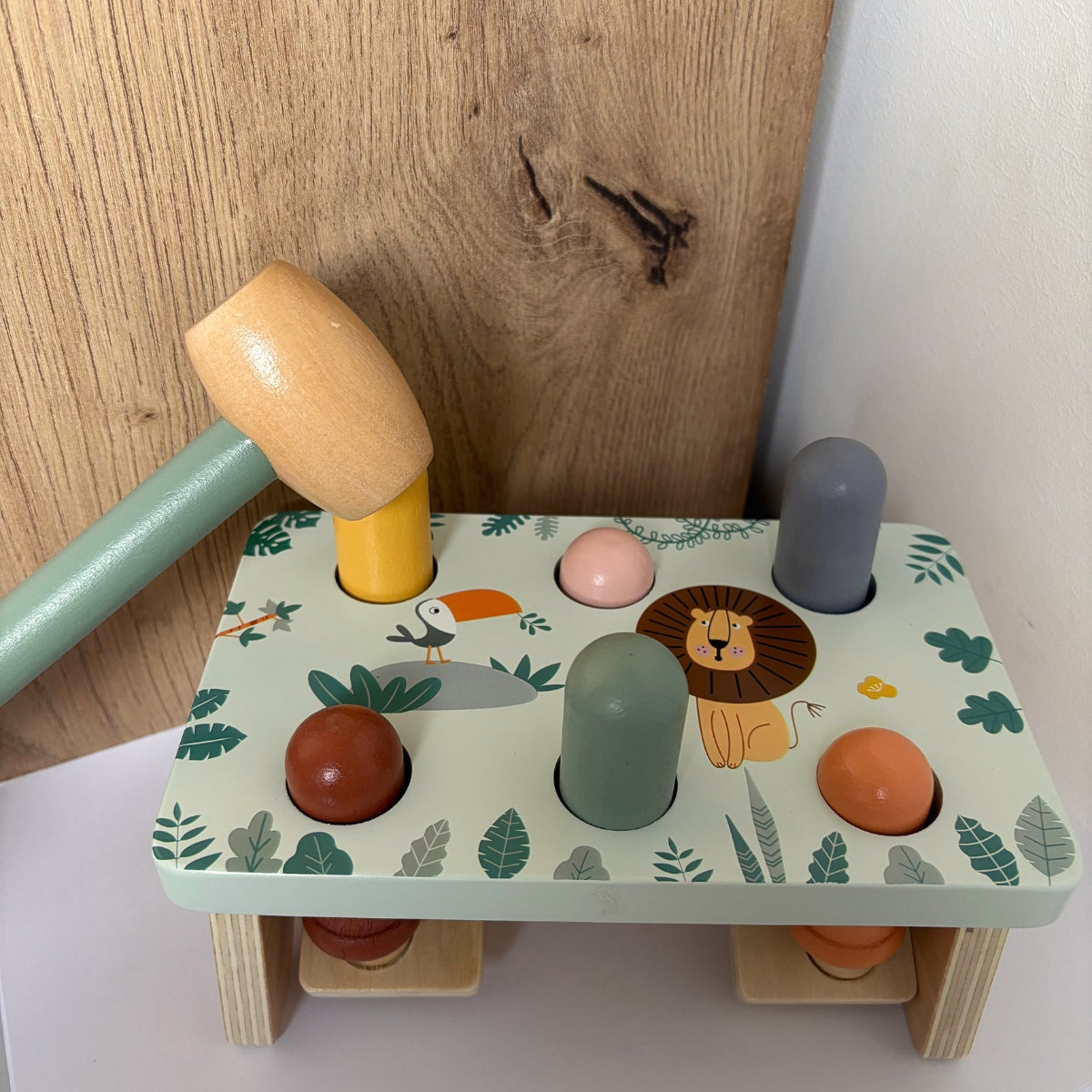 mes-courses-en-vrac-jeux-banc-marteler-safari-bois-enfant image 2