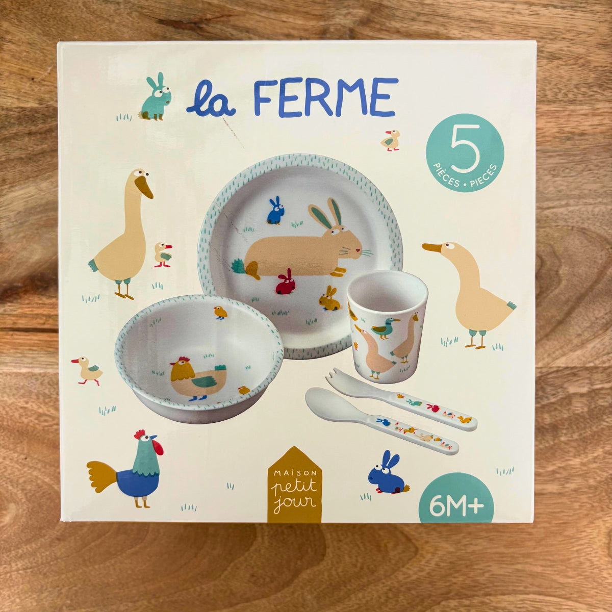 petit-jour-la-ferme-des-animaux-service-enfant-5-pi-ces image 1