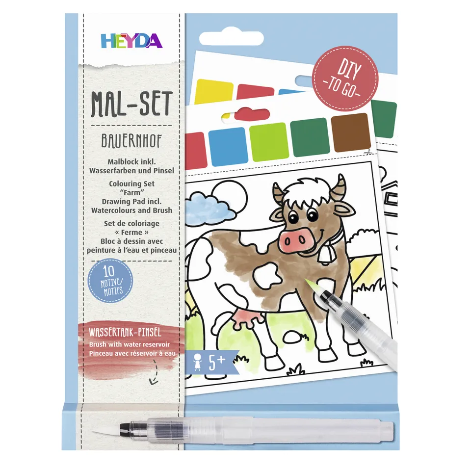 set-de-coloriage-ferme-peinture-l-eau-10-feuilles-enfant image 1