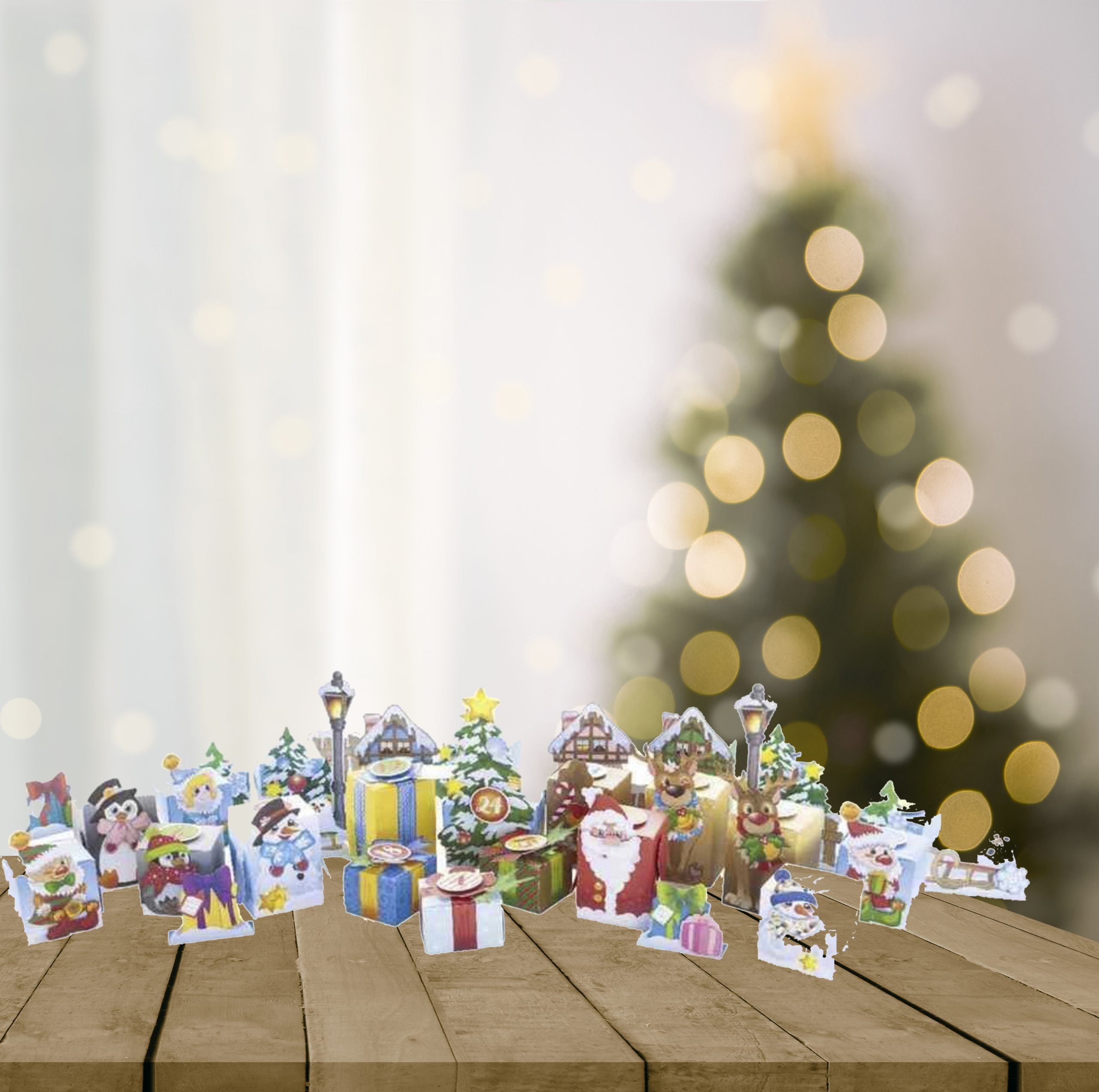mes-courses-en-vrac-kit-calendrier-de-l-avent-paysage-d-hiver-24-bo-tes image 1