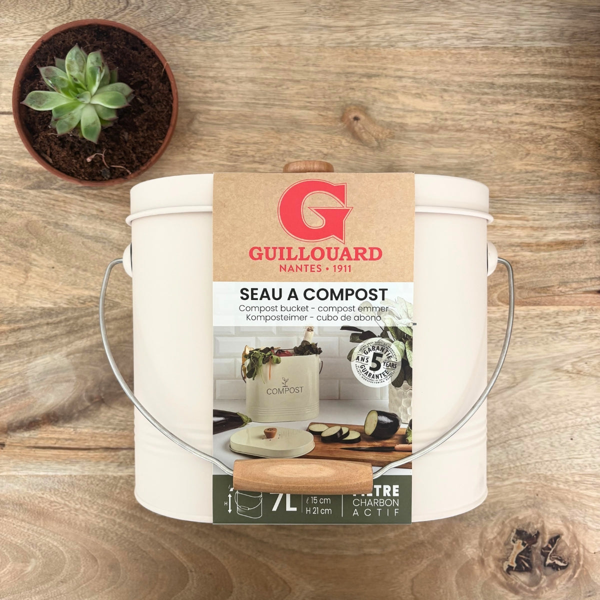 seau-compost-ovale-beige-m-tal-filtre-charbon-7-l image 1