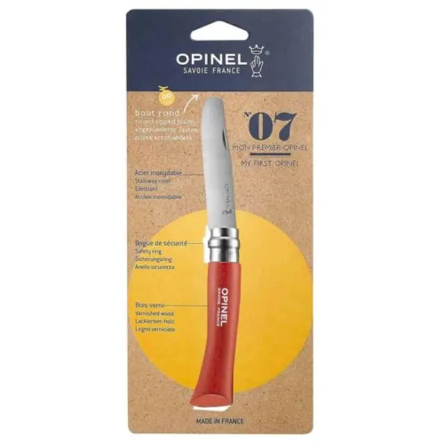 opinel-n-7-mon-premier-couteau-enfant-rouge-bout-rond image 1