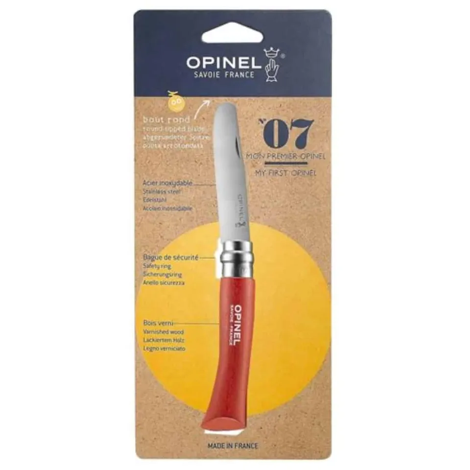 opinel-n-7-mon-premier-couteau-enfant-rouge-bout-rond image 1