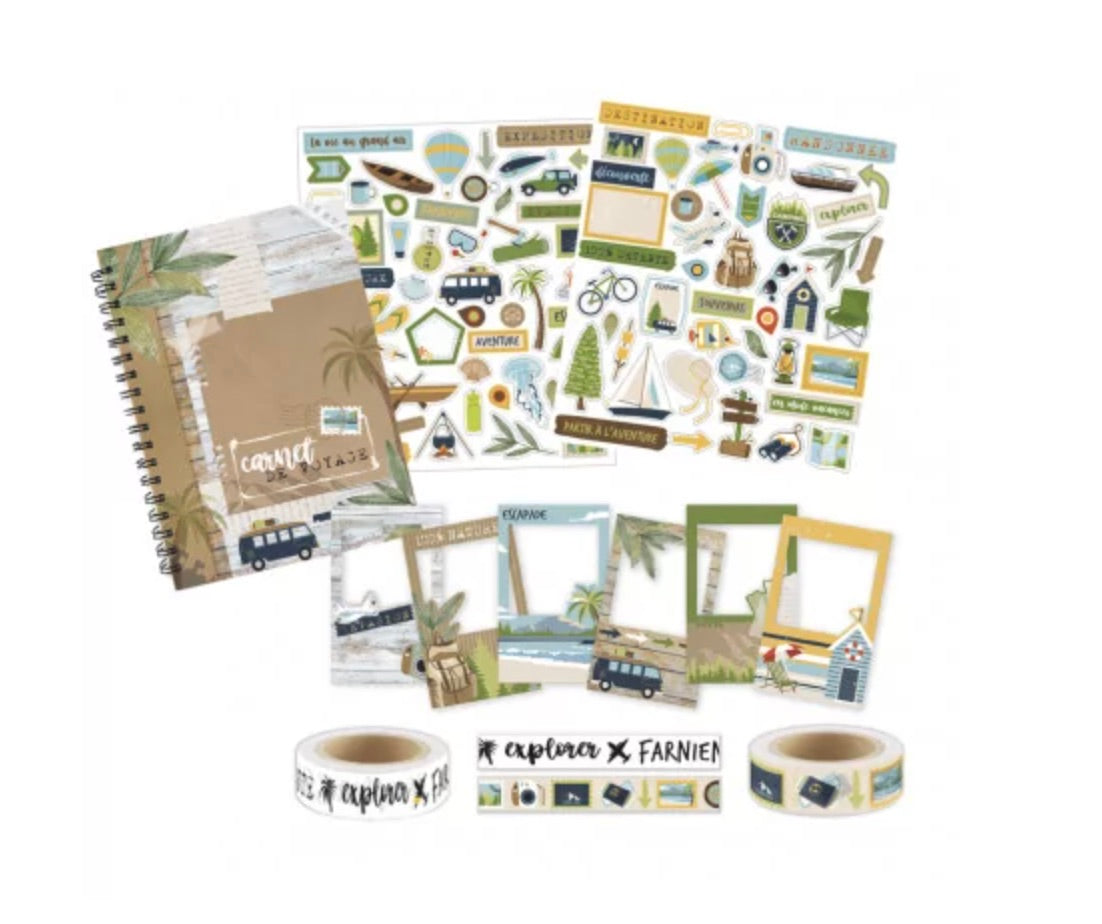 graine-cr-ative-kit-carnet-de-voyage-120-pages-stickers-tape image 2