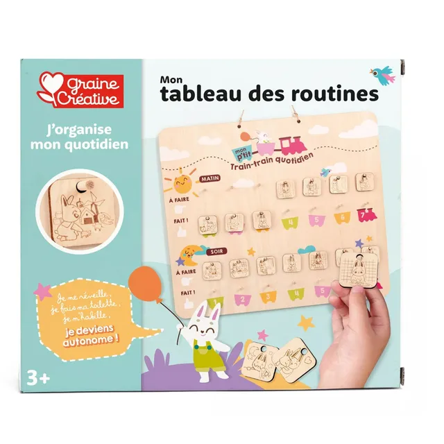 graine-cr-ative-tableau-routines-bois-enfant-cartes image 1