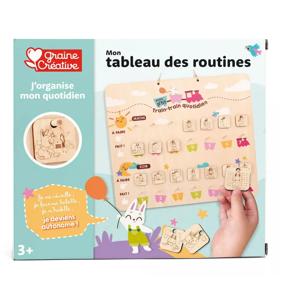 graine-cr-ative-tableau-routines-bois-enfant-cartes image 1
