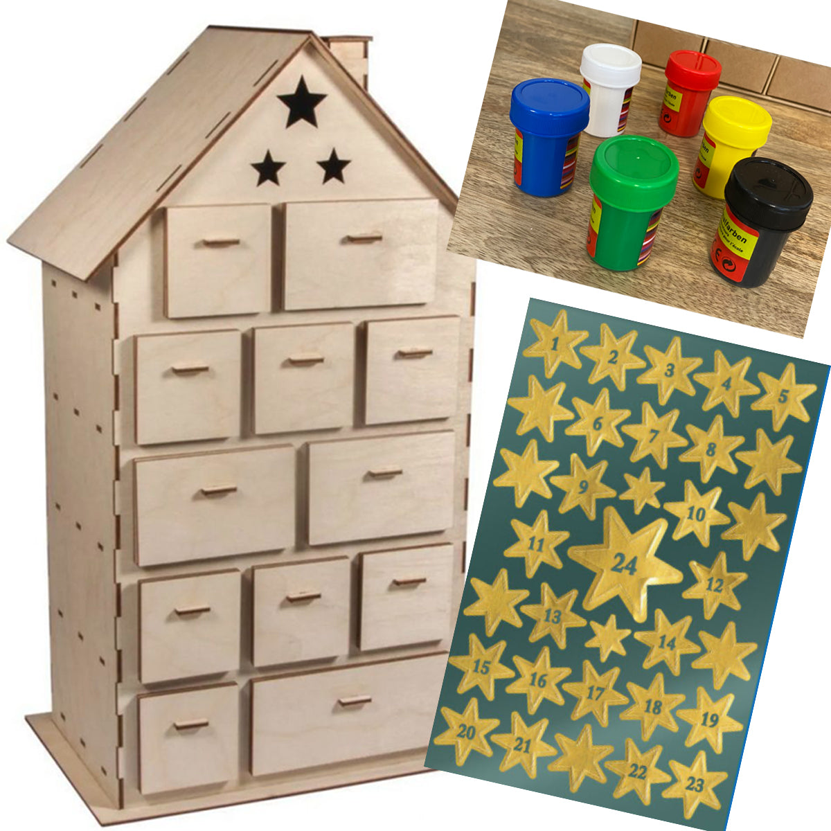 mes-courses-en-vrac-calendriers-de-l-avent-maison-bois-kit-diy-complet image 1