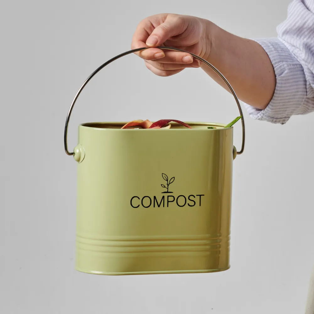 guillouard-luciole-seau-compost-ovale-7l-vert-sauge-filtre image 2