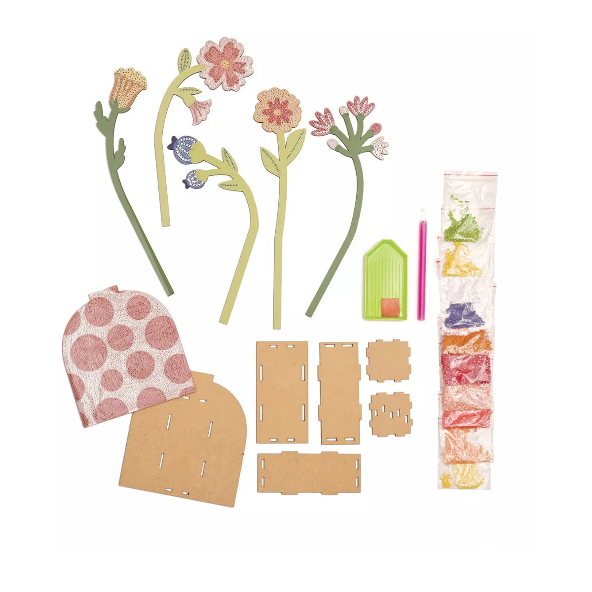 mes-courses-en-vrac-kit-vase-et-fleurs-strasser-rouge-d-co image 3