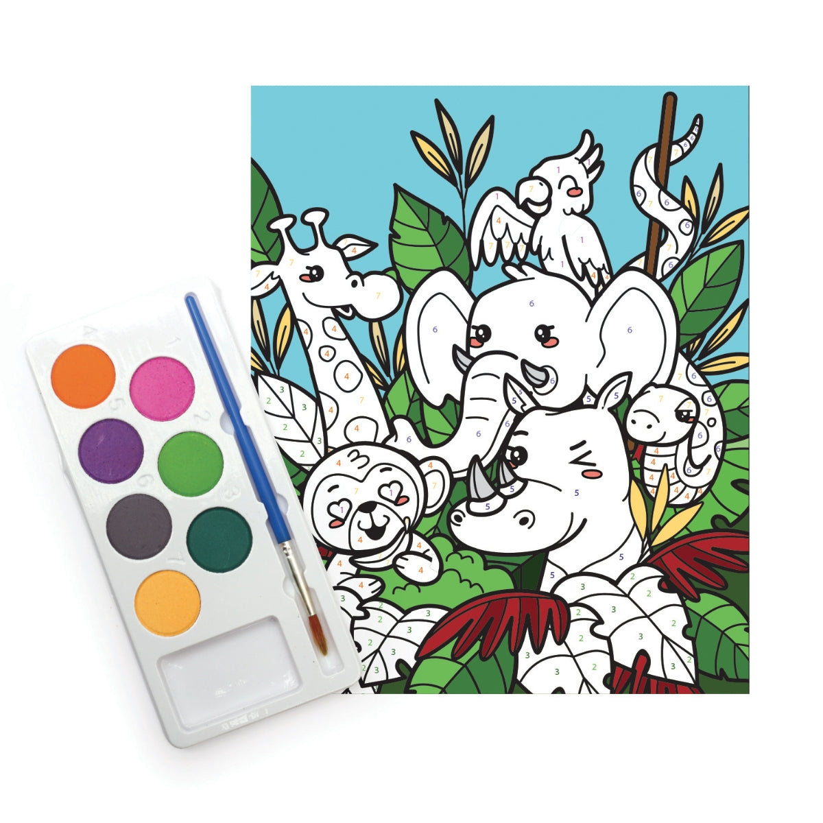 graine-cr-ative-peinture-num-ro-enfant-jungle-party-kit image 3