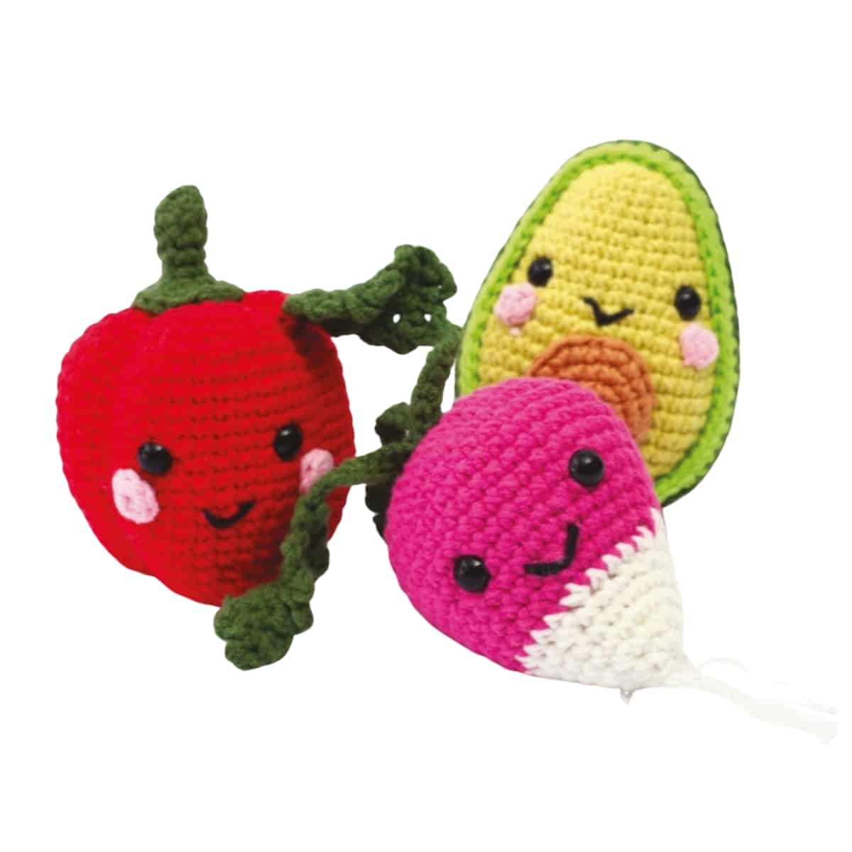 mes-courses-en-vrac-kit-amigurumi-mes-l-gumes-crochet-coton-8-cm image 2