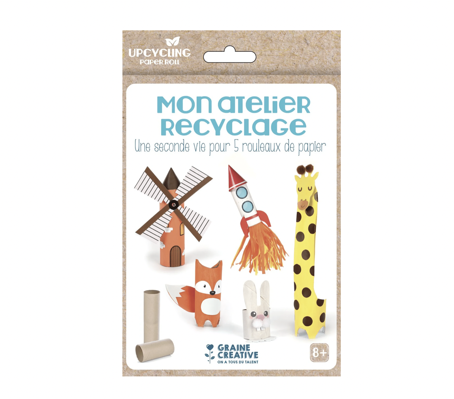 growing-paper-atelier-recyclage-kit-rouleaux-papier-enfant image 2