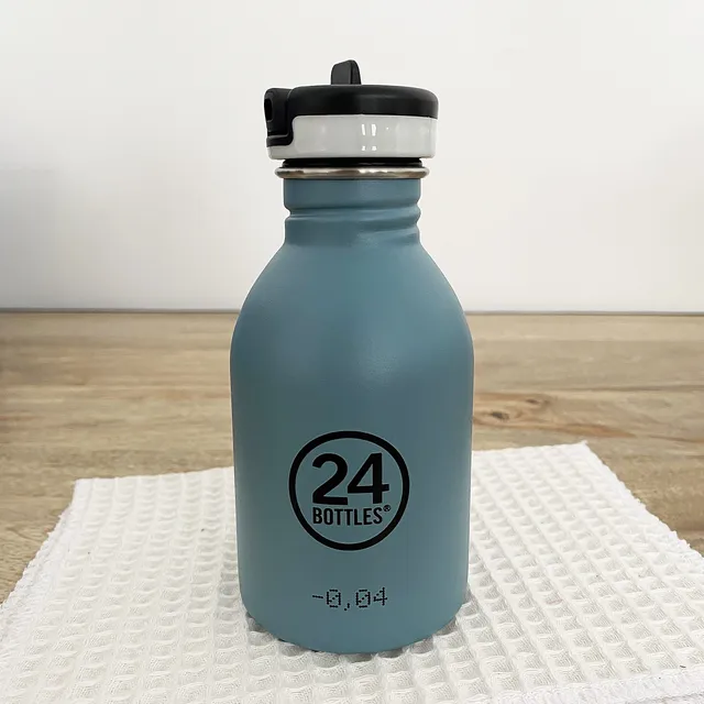 24-bottles-kids-gourde-inox-250-ml-powder-blue-paille-enfant image 1