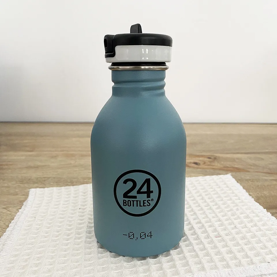 24-bottles-kids-gourde-inox-250-ml-powder-blue-paille-enfant image 1