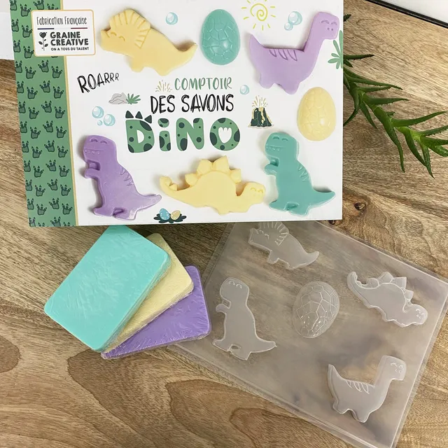 graine-cr-ative-coffret-savons-dino-kit-savon-enfant-dinosaure image 1