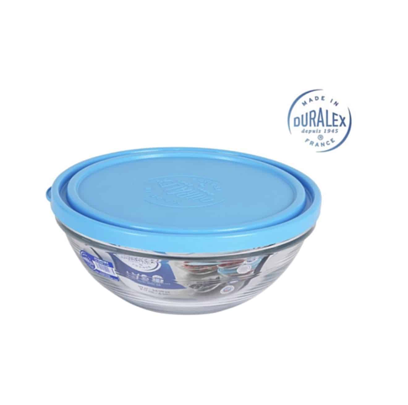duralex-bo-te-conservation-verre-rond-20-8-cm-couvercle-bleu image 1
