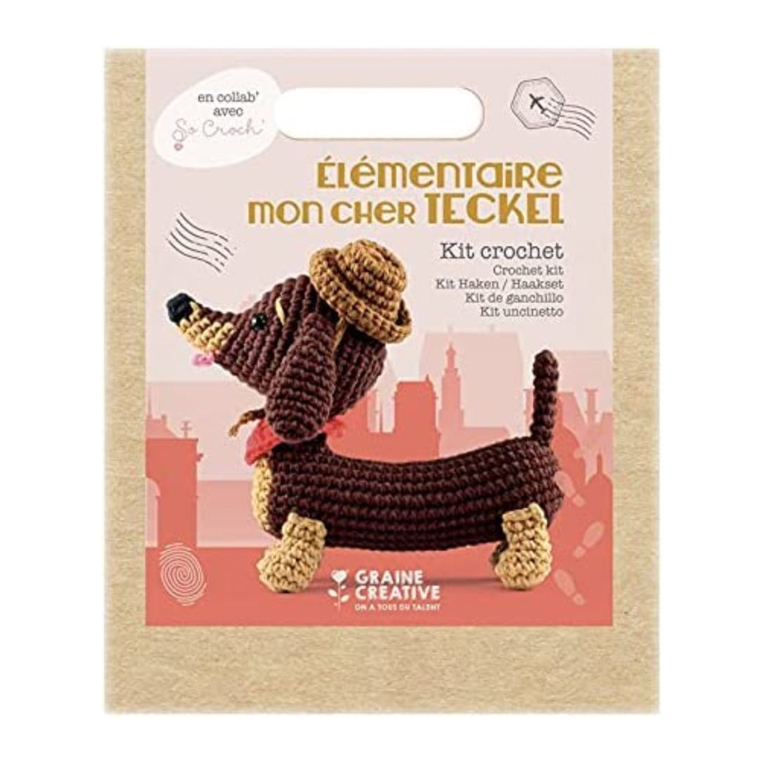 mes-courses-en-vrac-kit-amigurumi-chien-teckel-crochet-18-cm image 2
