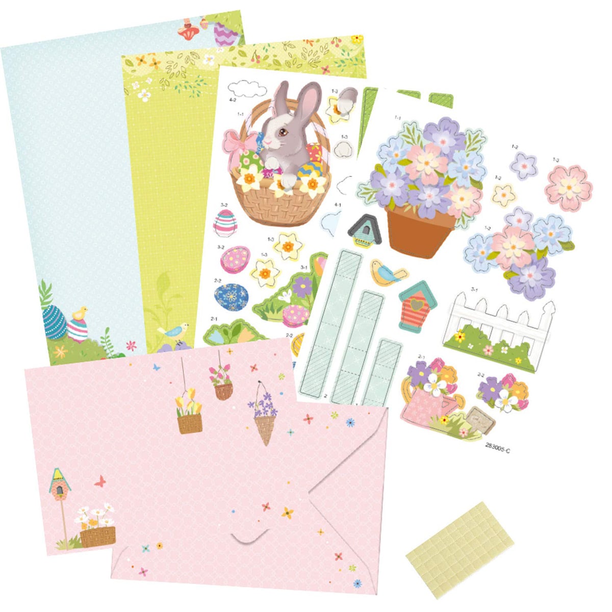 mes-courses-en-vrac-kit-2-cartes-3d-motif-printemps image 2