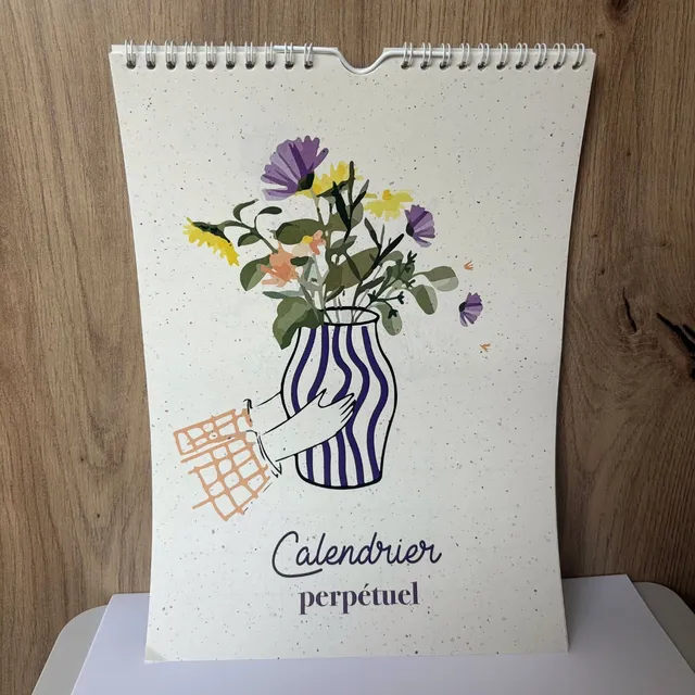 mes-courses-en-vrac-calendrier-perp-tuel-a4-papier-tulipe image 1