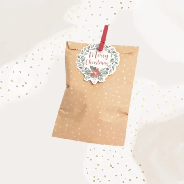 kit-6-sachets-kraft-toiles-emballage-no-l-stickers image 1