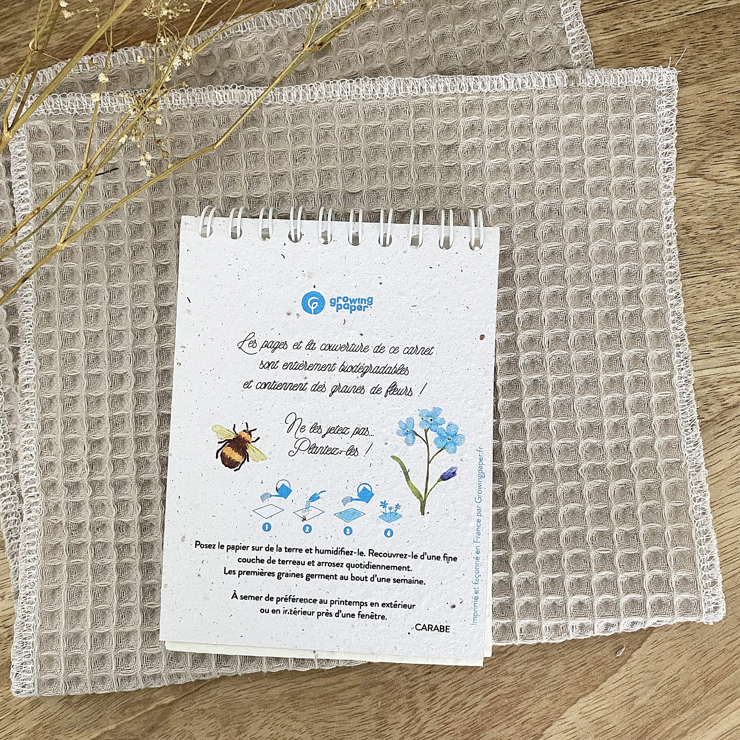 carnet-ensemenc-planter-abeille-40-pages-9x12cm image 3