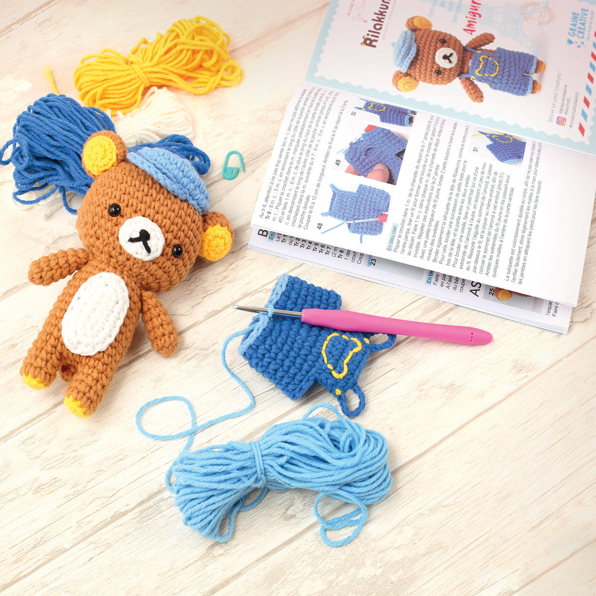 mes-courses-en-vrac-kit-amigurumi-ourson-rilakkuma-kit-crochet-peluche image 3