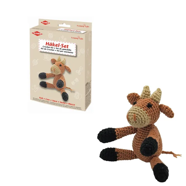 mes-courses-en-vrac-kit-crochet-vache-18-cm-laine-acrylique image 1