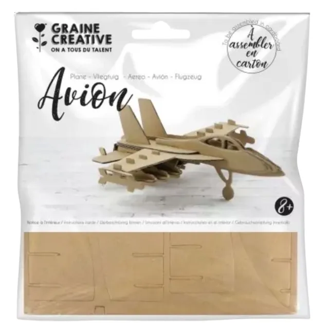 mes-courses-en-vrac-maquette-3d-carton-avion-de-chasse image 1