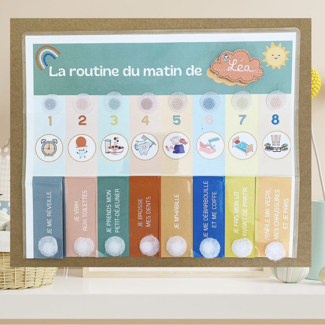 mes-courses-en-vrac-ma-routine-du-matin-enfant-tableau-montessori image 1
