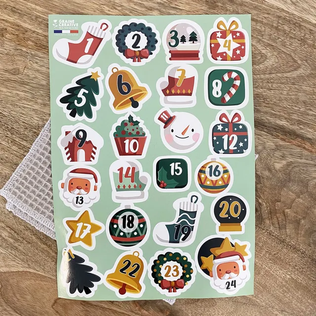 graine-cr-ative-christmas-planche-24-stickers-avent image 1