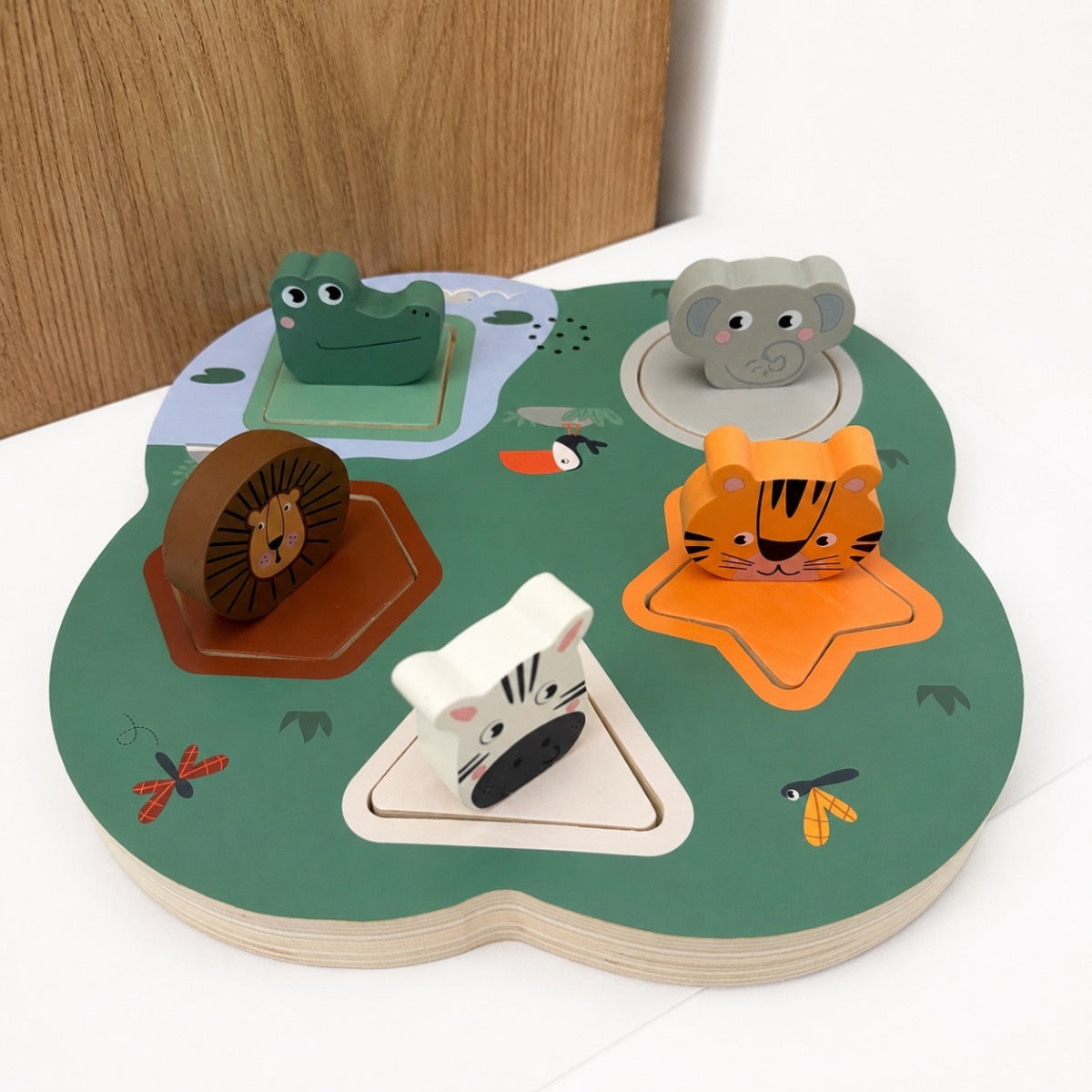 small-foot-puzzle-safari-puzzle-bois-sonore-12-mois image 1