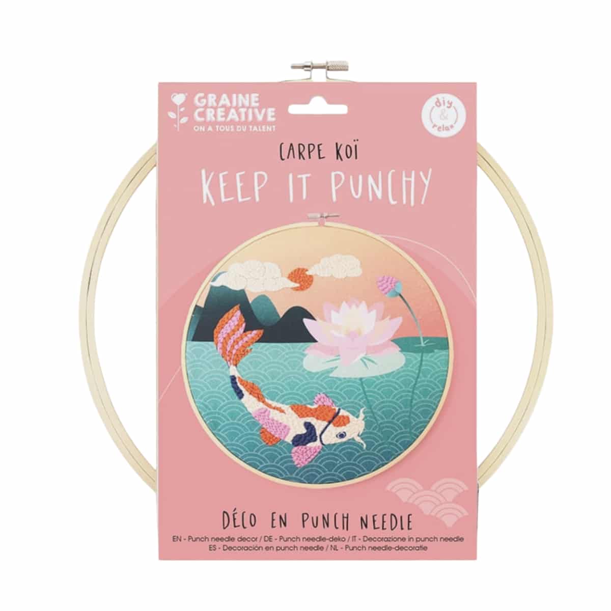 mes-courses-en-vrac-kit-diy-carpe-koi-punch-needle-d-co image 1