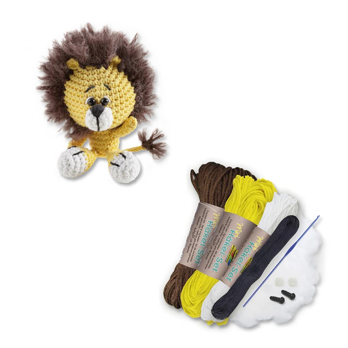 kit-crochet-mini-lion-amigurumi-12-14-cm-d-butant image 1