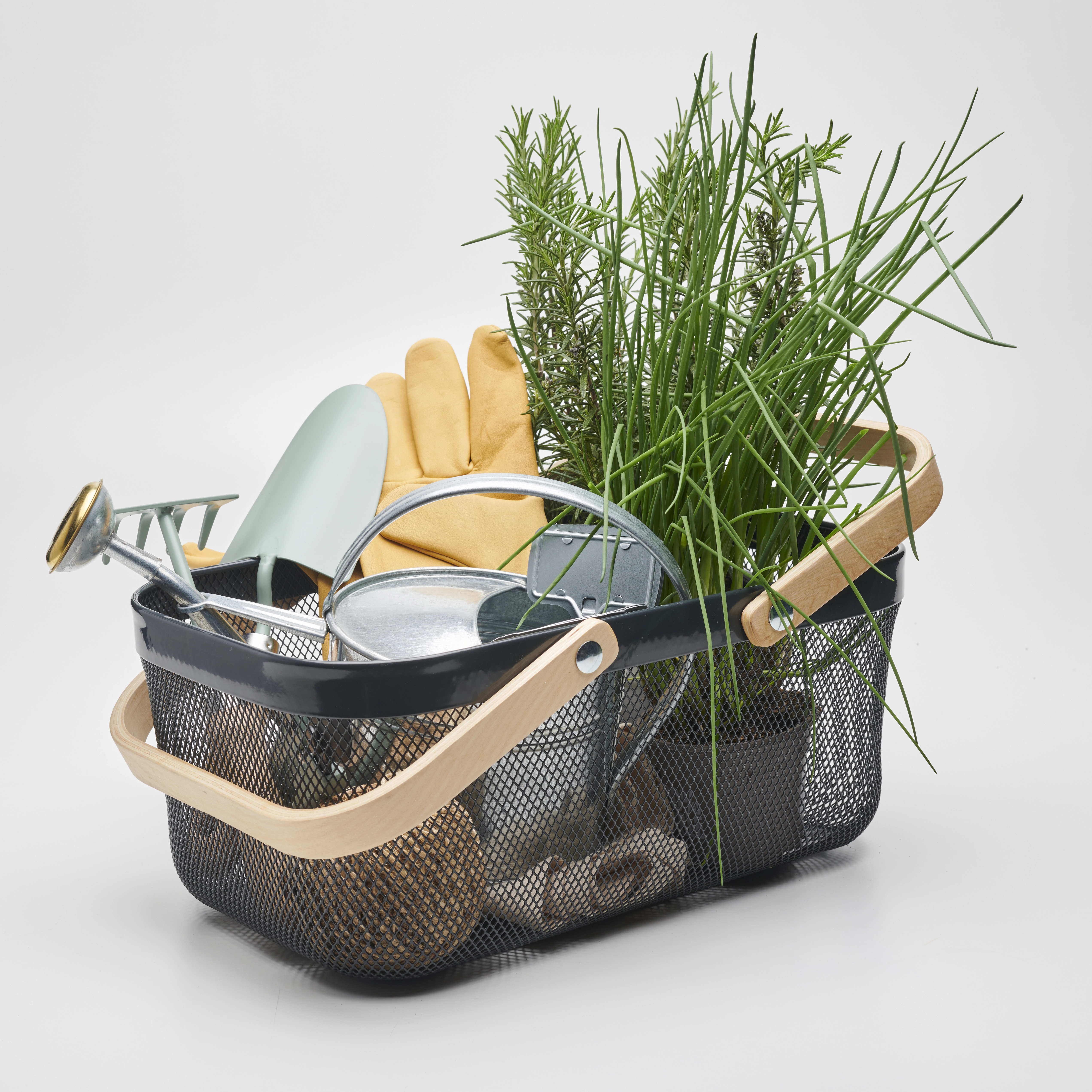 guillouard-luciole-panier-m-tal-16l-gris-anses-bois image 2