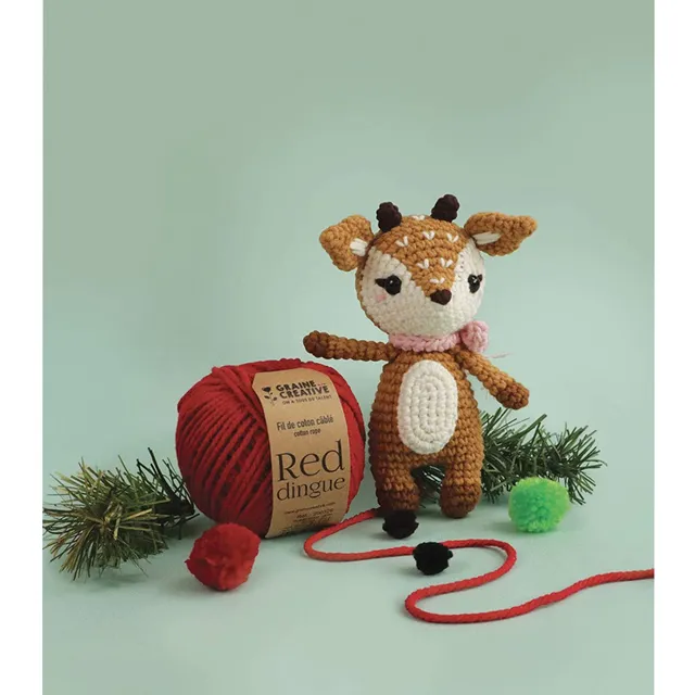 graine-cr-ative-kit-amigurumi-biche-kit-crochet-17-cm image 1