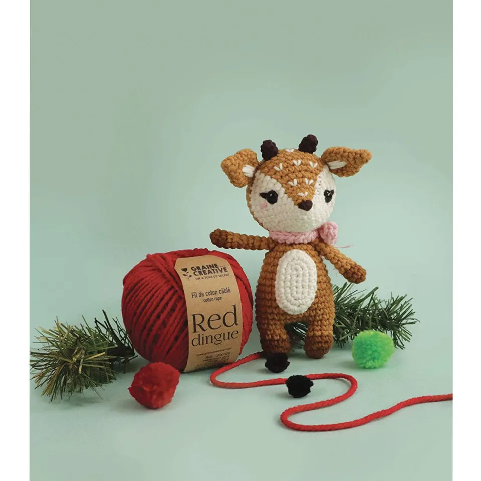 graine-cr-ative-kit-amigurumi-biche-kit-crochet-17-cm image 1