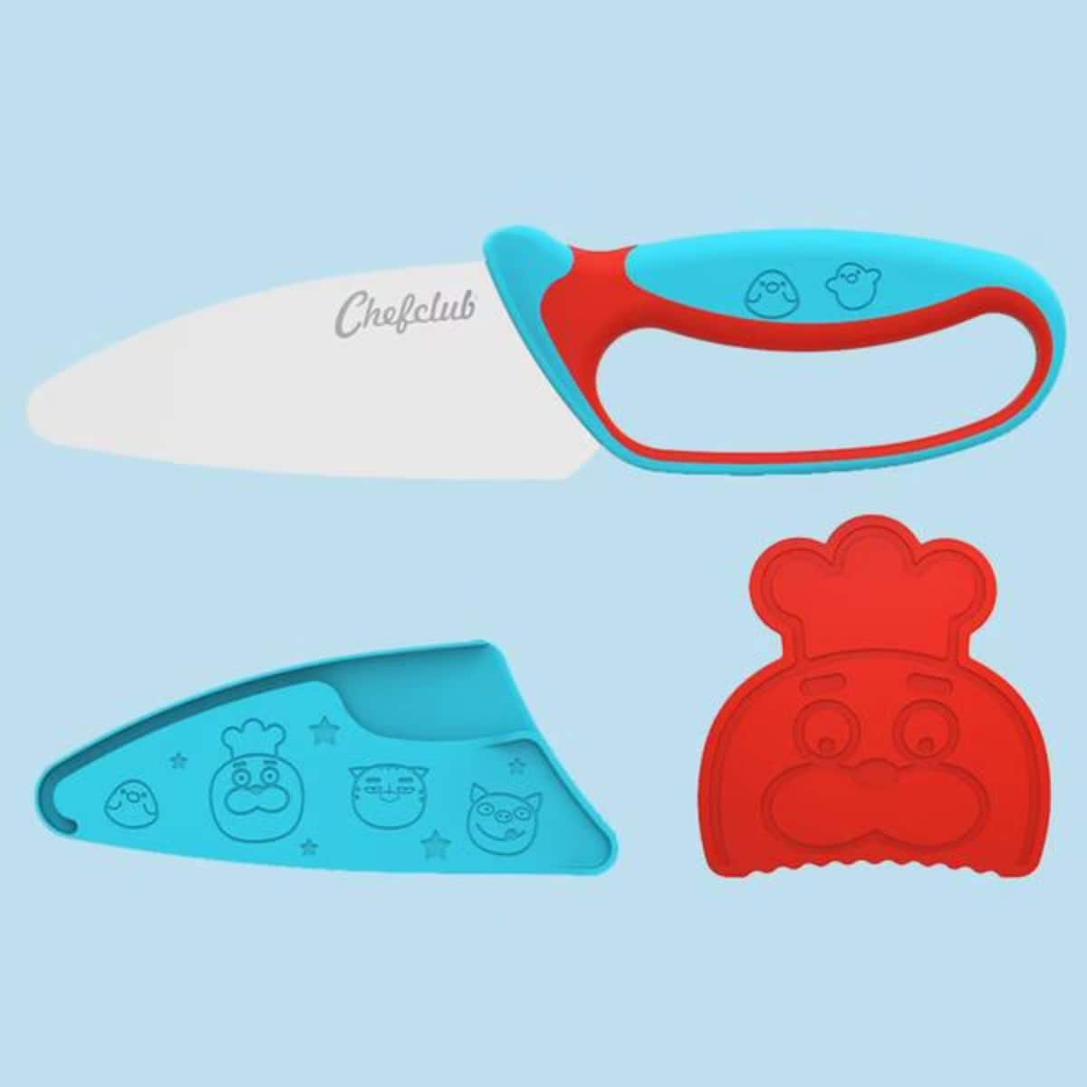 chefclub-couteau-enfant-bleu-rouge-lame-10-cm-bout-rond image 3