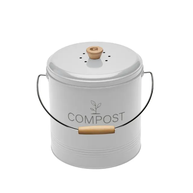 guillouard-luciole-seau-compost-blanc-4-5l-filtre-charbon image 1