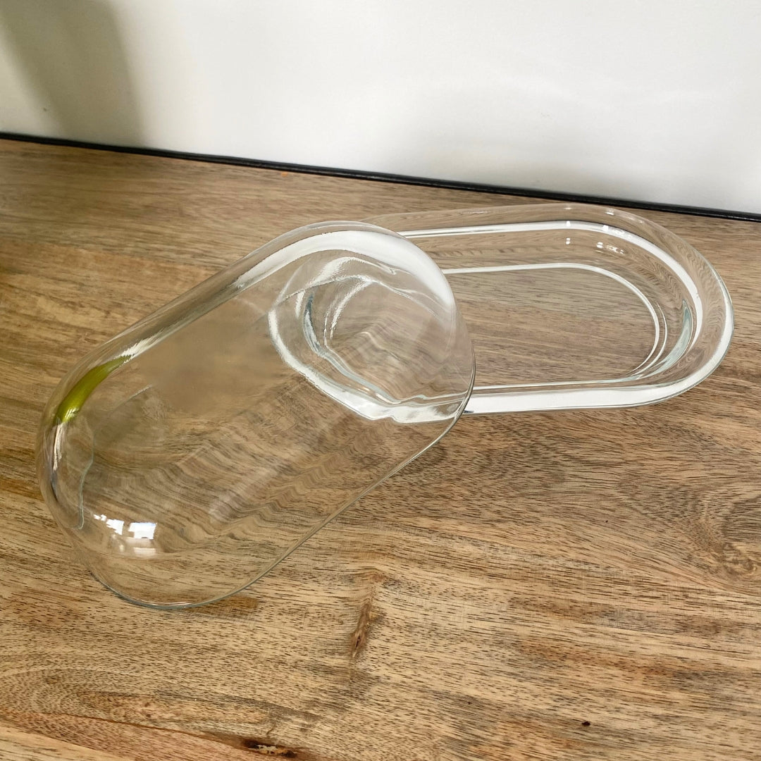 beurrier-ovale-en-verre-avec-couvercle-13-x-20-cm-transparent image 3