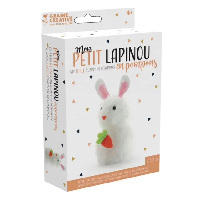 mes-courses-en-vrac-kit-lapinou-pompons-peluche-10-cm image 1