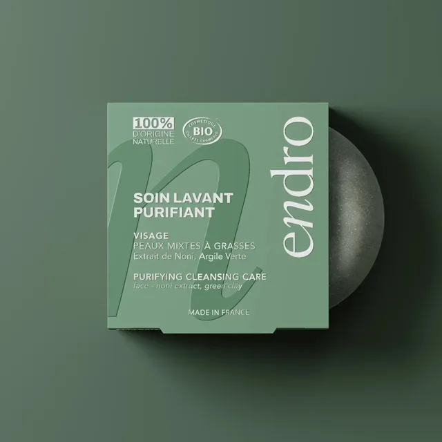 endro-soin-lavant-purifiant-bio-visage-solide-argile-verte image 1