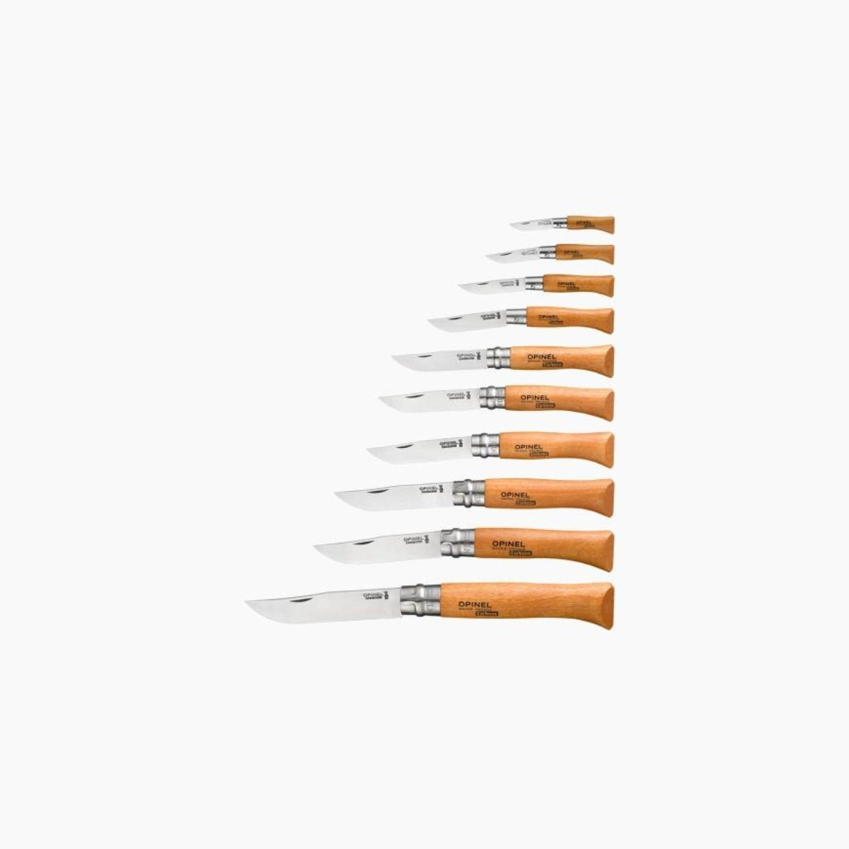 opinel-coffret-10-couteaux-carbone-tradition-n-02-n-12 image 2
