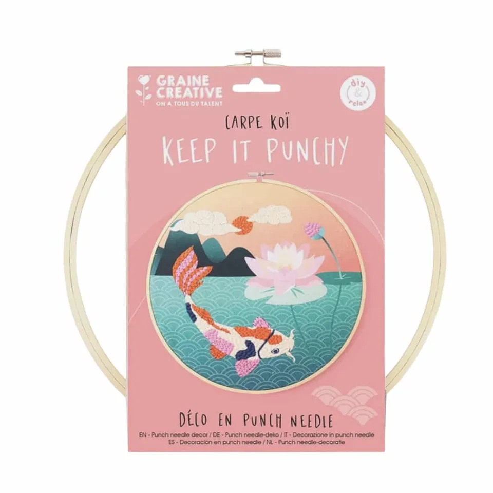 mes-courses-en-vrac-kit-diy-carpe-koi-punch-needle-d-co image 1