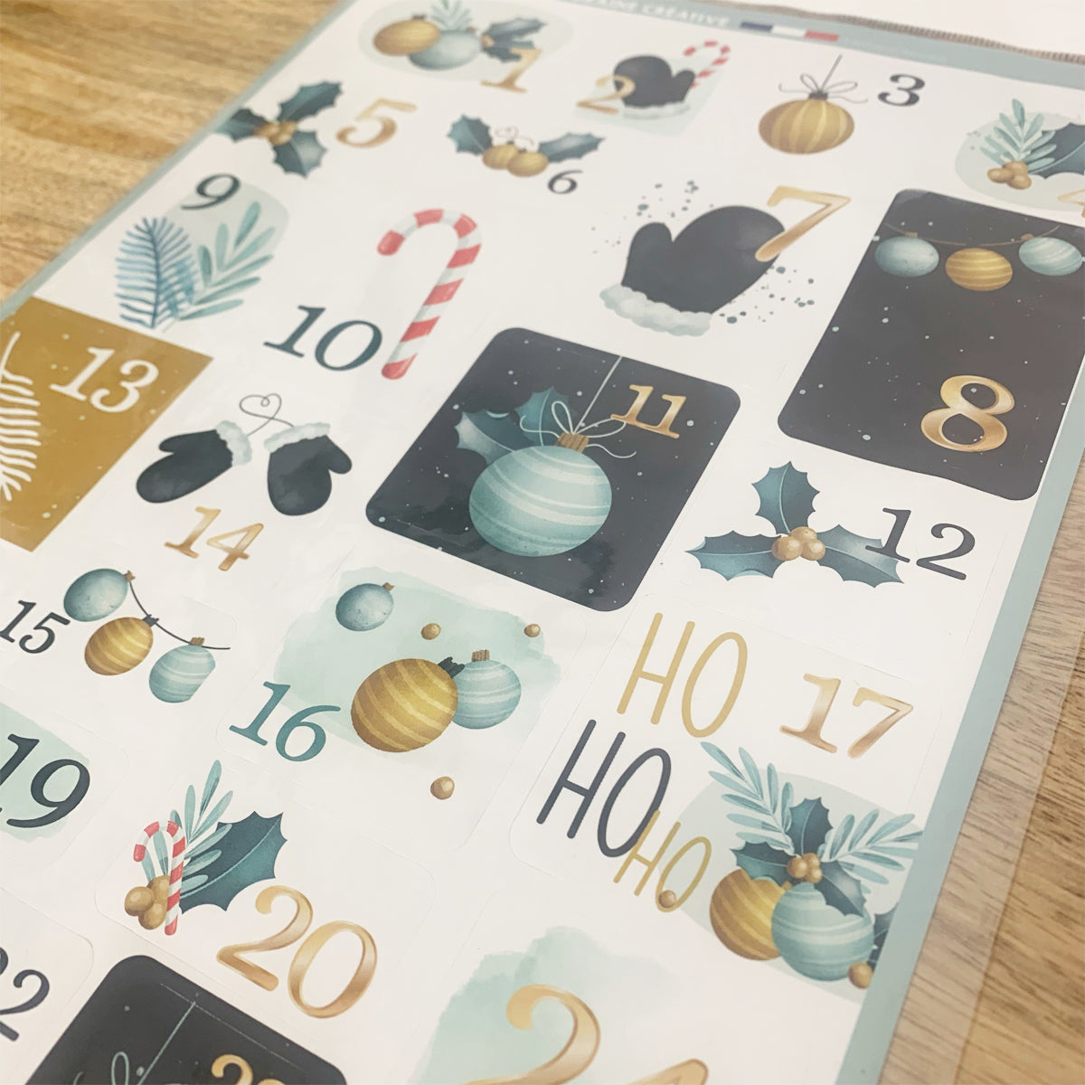 mes-courses-en-vrac-d-corations-no-l-planche-24-stickers-avent image 2