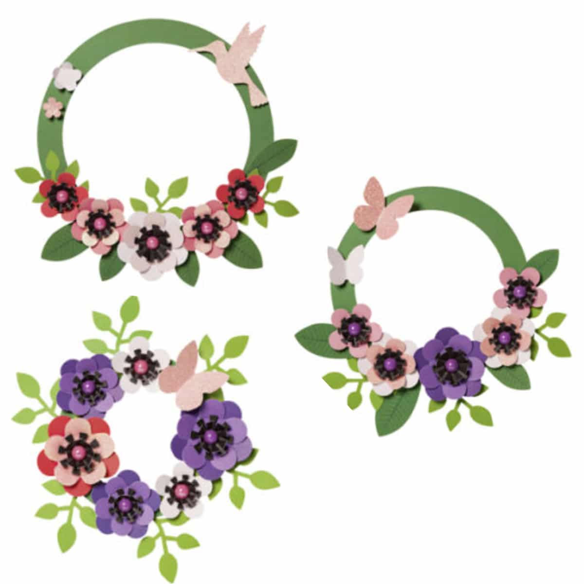 growing-paper-kit-3-couronnes-fleurs-en-papier-d-co image 1