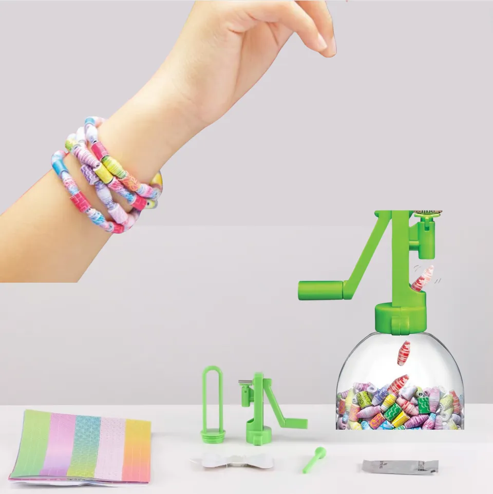 mes-courses-en-vrac-kit-dam-perles-papier-recycl-bijoux-enfant image 1