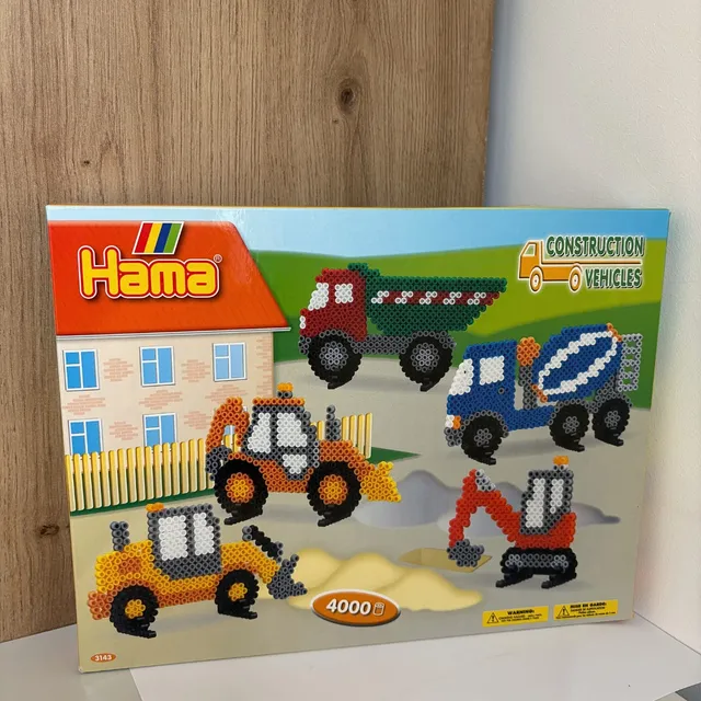 hama-coffret-perles-repasser-engins-de-chantier-4000-perles image 1