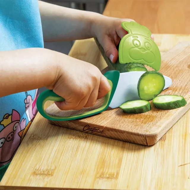 chefclub-couteau-enfant-vert-lame-10-cm-bout-rond-d-s-7-ans image 1