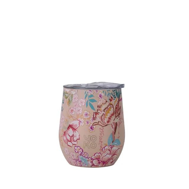 yoko-design-bali-mug-isotherme-250-ml-motif-floral-inox image 1