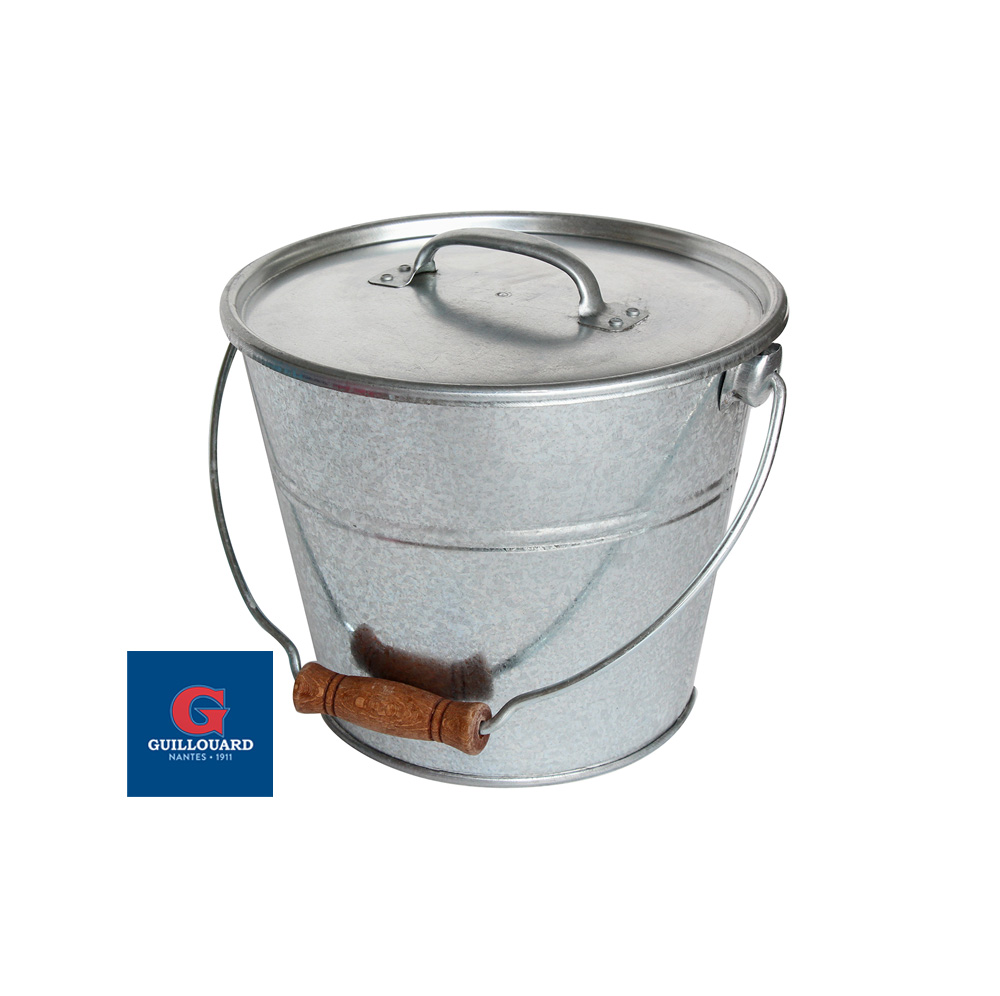 guillouard-luciole-seau-cendres-5l-acier-galvanis-couvercle image 1